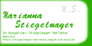 marianna stiegelmayer business card